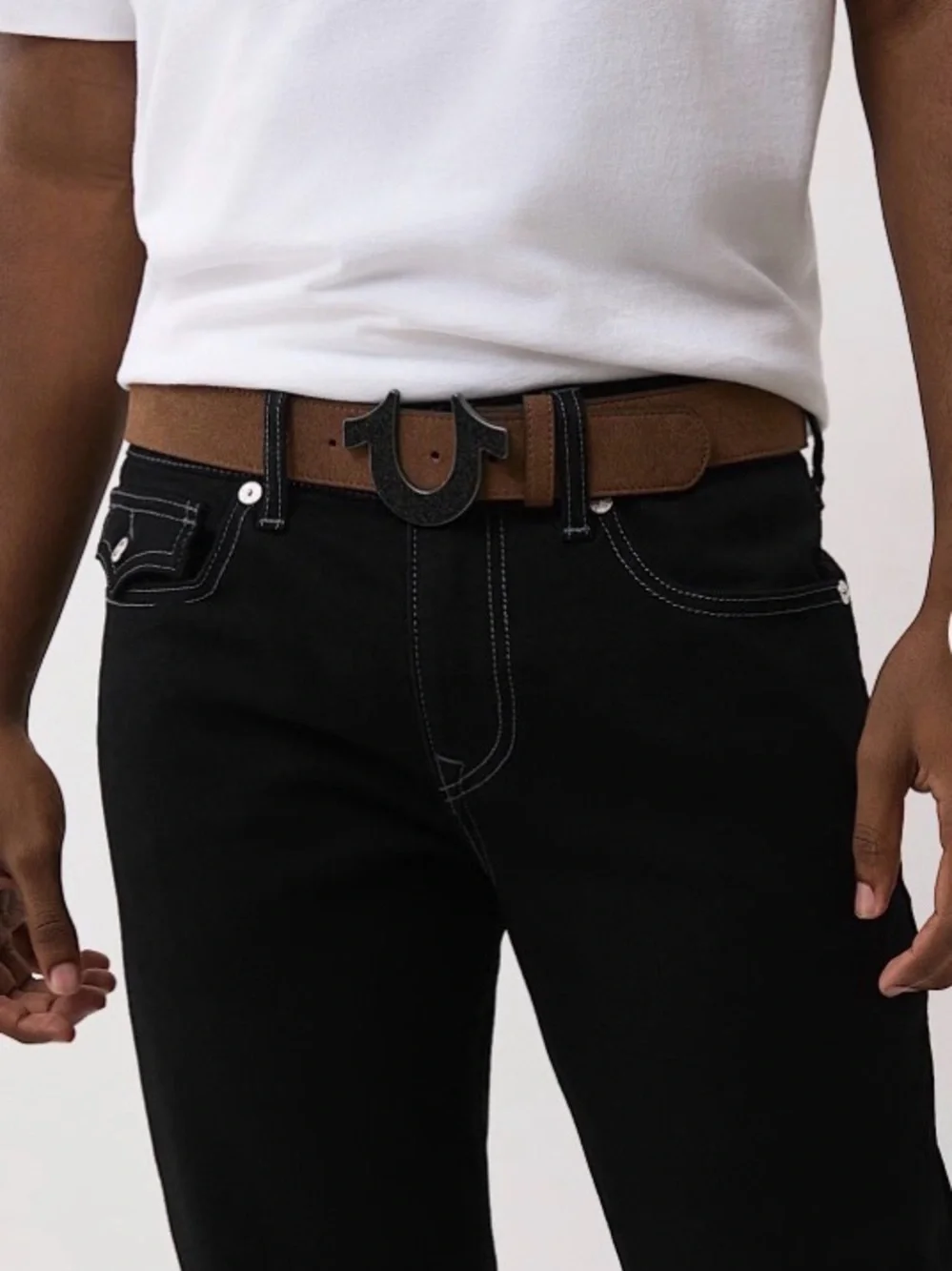 True Religion suede strap
